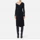 ROCHIE ELISABETTA FRANCHI, Jersey dress with jewel buttons, Slim, Negru - AB82257E2110 ROCHIE ELISABETTA FRANCHI, Jersey dress with jewel buttons, Slim, Negru - AB82257E2110