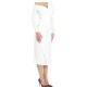 ROCHIE ELISABETTA FRANCHI, Jersey dress with jewel buttons, Alb - AB82257E2360 ROCHIE ELISABETTA FRANCHI, Jersey dress with jewel buttons, Alb - AB82257E2360