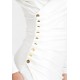 ROCHIE ELISABETTA FRANCHI, Jersey dress with jewel buttons, Alb - AB82257E2360 ROCHIE ELISABETTA FRANCHI, Jersey dress with jewel buttons, Alb - AB82257E2360