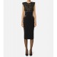 Rochie ELISABETTA FRANCHI, Crocodile Effect and tulle, Negru - AB83457E2110