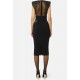 Rochie ELISABETTA FRANCHI, Crocodile Effect and tulle, Negru - AB83457E2110