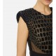 Rochie ELISABETTA FRANCHI, Crocodile Effect and tulle, Negru - AB83457E2110