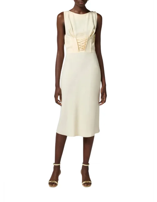 ROCHIE ELISABETTA FRANCHI, Corset Detailing, Light Beige - AB84652E2DC7 ROCHIE ELISABETTA FRANCHI, Corset Detailing, Light Beige - AB84652E2DC7