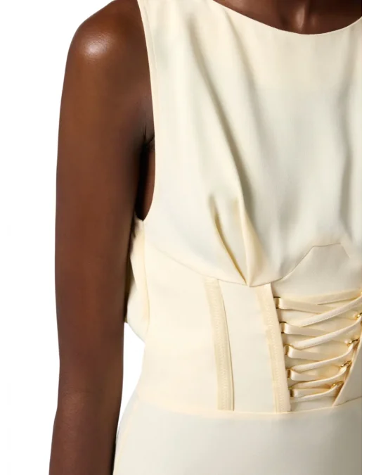 ROCHIE ELISABETTA FRANCHI, Corset Detailing, Light Beige - AB84652E2DC7 ROCHIE ELISABETTA FRANCHI, Corset Detailing, Light Beige - AB84652E2DC7