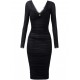 ROCHIE ELISABETTA FRANCHI, Brooch Detail Organza, Midi, Black - AB84852E2110 ROCHIE ELISABETTA FRANCHI, Brooch Detail Organza, Midi, Black - AB84852E2110