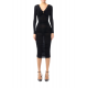 ROCHIE ELISABETTA FRANCHI, Brooch Detail Organza, Midi, Black - AB84852E2110 ROCHIE ELISABETTA FRANCHI, Brooch Detail Organza, Midi, Black - AB84852E2110