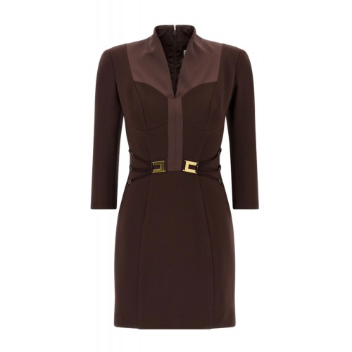 Rochie ELISABETTA FRANCHI, Logo Dress With Elastic Bands