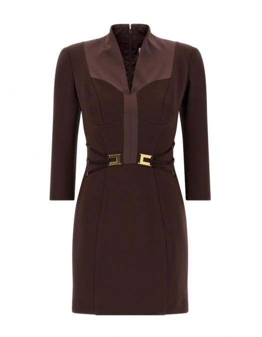 Rochie ELISABETTA FRANCHI, Logo Dress With Elastic Bands - AB86961E2644