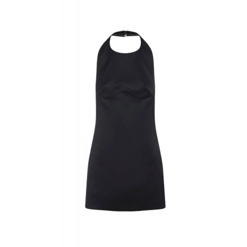 Rochie ELISABETTA FRANCHI, halterneck sleeveless dress, Negru