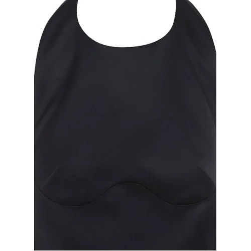 Rochie ELISABETTA FRANCHI, halterneck sleeveless dress, Negru