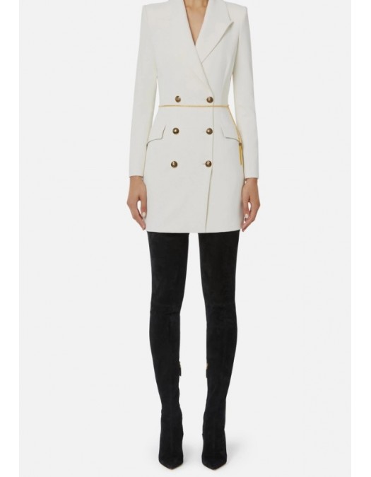 ROCHIE ELISABETTA FRANCHI, Blazer Style, Alb - AB89657E2DZ9
