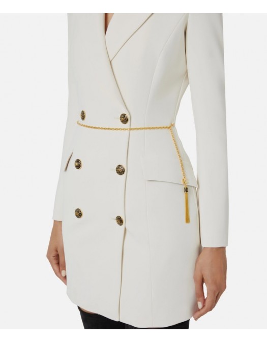 ROCHIE ELISABETTA FRANCHI, Blazer Style, Alb - AB89657E2DZ9