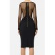 Rochie ELISABETTA FRANCHI, Light crepe and tulle dress with cut-out - AB89862E2110