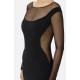 Rochie ELISABETTA FRANCHI, Light crepe and tulle dress with cut-out - AB89862E2110