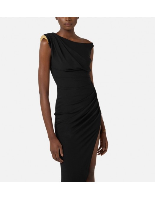 Rochie ELISABETTA FRANCHI, Dress in crêpe jersey fabric with jewel strap - AB90661E2110