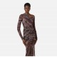Rochie ELISABETTA FRANCHI, tulle fabric with alligator print - AB91361E2644