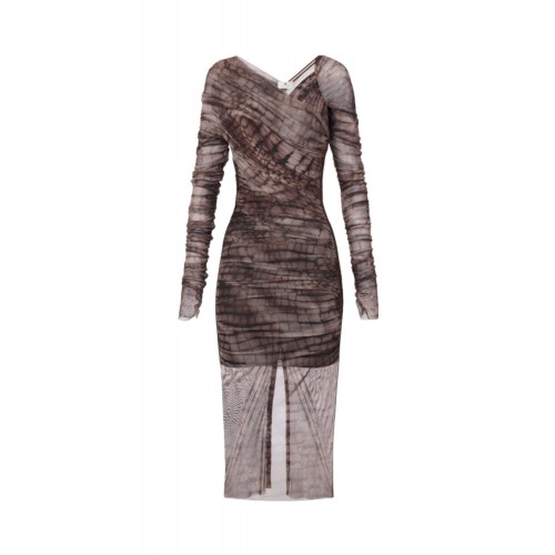 Rochie ELISABETTA FRANCHI, tulle fabric with alligator print