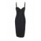 Rochie ELISABETTA FRANCHI, Crêpe Dress with Bustier Top and Exposed Stitching