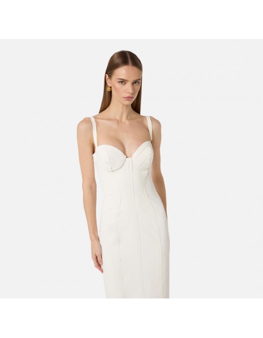Rochie ELISABETTA FRANCHI, Corset dress, Alb - AB91861E2360