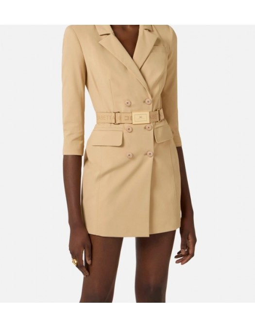 Rochie ELISABETTA FRANCHI, Dress in technical bi-elastic fabric with belt - AB91961E2470