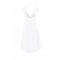Rochie ELISABETTA FRANCHI, Stretch cotton dress with jewel chain, Alb