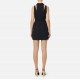 Rochie ELISABETTA FRANCHI, Mini dress in double layer stretch crêpe fabric with logo details, Negru - AB92461E2110