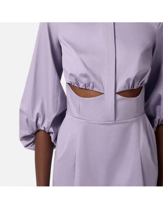 Rochie ELISABETTA FRANCHI, Stretch cotton mini dress, Mov - AB94062E2EV7