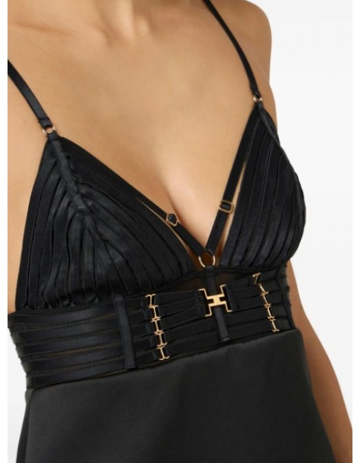 Rochie ELISABETTA FRANCHI, duchess satin with elastic straps mmini dress - AB95062E2110