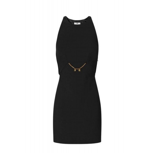 Rochie ELISABETTA FRANCHI, Lant logo atasat,Negru