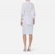 Rochie ELISABETTA FRANCHI, Elegant dress with waist belt and front slit, Alb - AB95562E2360