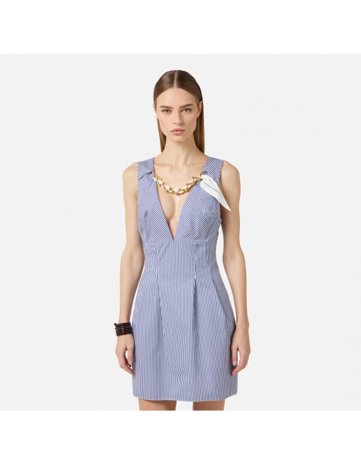 Rochie ELISABETTA FRANCHI, Mini dress with jewel scarf - AB95762E2019
