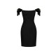 Rochie ELISABETTA FRANCHI, Linen-blend mini dress, Negru - AB96862E2110