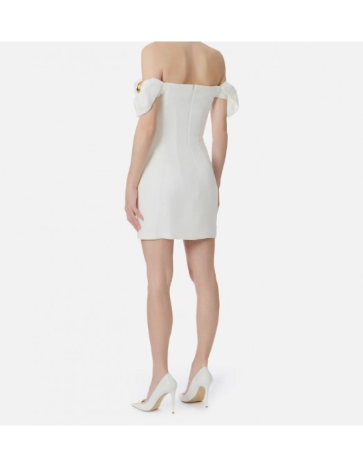 Rochie ELISABETTA FRANCHI, Linen-blend mini dress - AB96862E2360