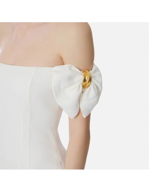 Rochie ELISABETTA FRANCHI, Linen-blend mini dress - AB96862E2360