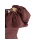 Rochie ELISABETTA FRANCHI, Linen-blend mini dress, Maro - AB96862E2600