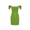 Rochie ELISABETTA FRANCHI, Linen-blend mini dress, Verde