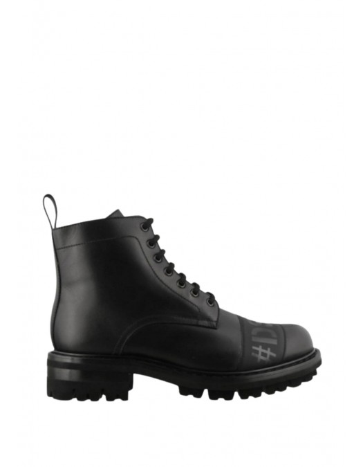 Ghete Dsquared2, Piele, Logo insert, Negru - ABM0032M084