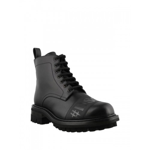 Ghete Dsquared2, Piele, Logo insert, Negru