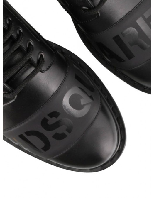 Ghete Dsquared2, Piele, Logo insert, Negru - ABM0032M084
