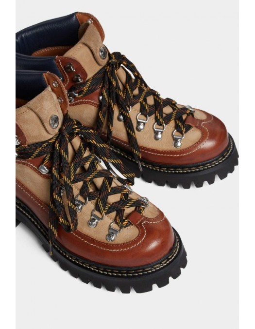 Ghete DSQUARED2, Canadian Ankle Boots, Caramel Brown - ABM012312906751M1104