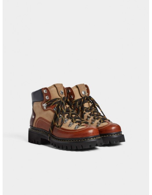 Ghete DSQUARED2, Canadian Ankle Boots, Caramel Brown - ABM012312906751M1104
