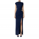 ROCHIE ELISABETTA FRANCHI, Red Carpet Jersey, Asymmetric, Marine Blue - ABR0551E2DC8 ROCHIE ELISABETTA FRANCHI, Red Carpet Jersey, Asymmetric, Marine Blue - ABR0551E2DC8