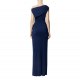 ROCHIE ELISABETTA FRANCHI, Red Carpet Jersey, Asymmetric, Marine Blue - ABR0551E2DC8 ROCHIE ELISABETTA FRANCHI, Red Carpet Jersey, Asymmetric, Marine Blue - ABR0551E2DC8