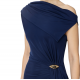 ROCHIE ELISABETTA FRANCHI, Red Carpet Jersey, Asymmetric, Marine Blue - ABR0551E2DC8 ROCHIE ELISABETTA FRANCHI, Red Carpet Jersey, Asymmetric, Marine Blue - ABR0551E2DC8