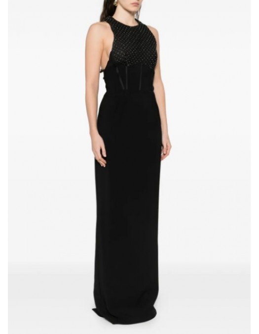 Rochie ELISABETTA FRANCHI, Crystal-embellished open-back maxi dress - ABR1261E2110
