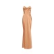 Rochie ELISABETTA FRANCHI, Red Carpet dress in satin fabric, Nude - ABR1267E2EV8