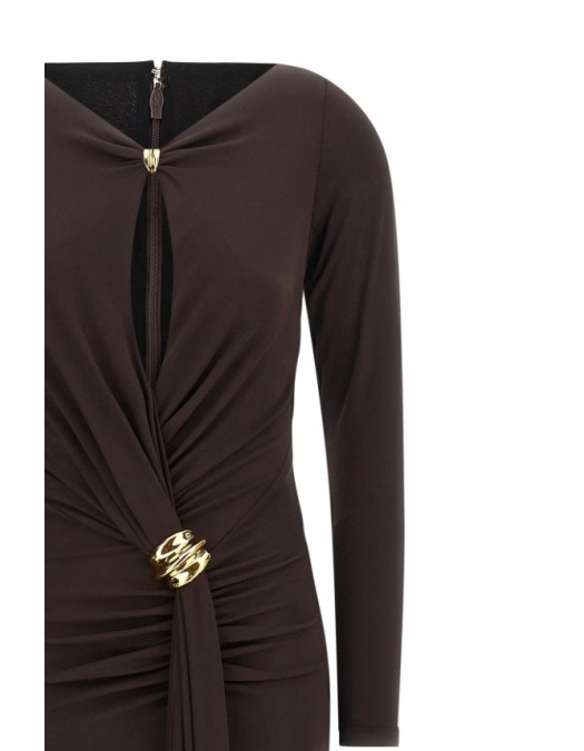 Rochie ELISABETTA FRANCHI, Red Carpet' dress, Brown - ABR1461E2EV9