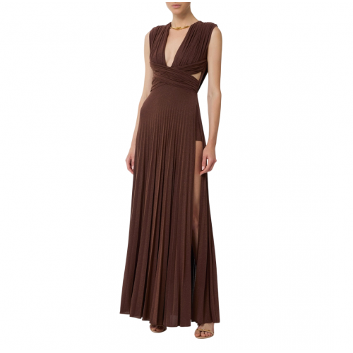 ROCHIE ELISABETTA FRANCHI, Red Carpe, Pleating Pattern, Brown Coffee ROCHIE ELISABETTA FRANCHI, Red Carpe, Pleating Pattern, Brown Coffee