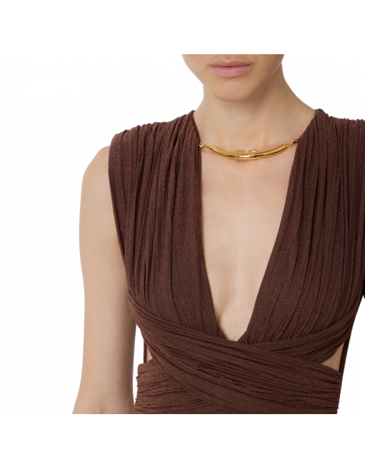ROCHIE ELISABETTA FRANCHI, Red Carpe, Pleating Pattern, Brown Coffee - ABR1556E2EA3 ROCHIE ELISABETTA FRANCHI, Red Carpe, Pleating Pattern, Brown Coffee - ABR1556E2EA3