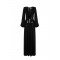 Rochie ELISABETTA FRANCHI, Red Carpet dress in lamé-effect jersey, Negru
